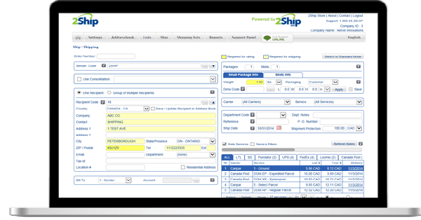 2Ship Shipping Software, Toronto ON
